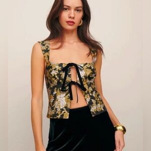 NWT Reformation Azalea Top in Golden Hour